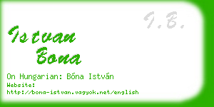 istvan bona business card
